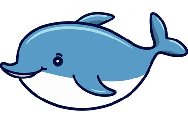 Obraz premium Whale in Deep Blue PNG Whale with Water Reflection SVG