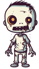 Zombie Walking Horror Zombie Cartoon Character Vector