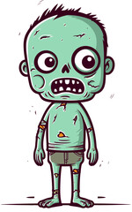 Zombie in the Graveyard Zombie and Skeleton Concept PNG
