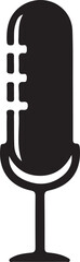 Silhouette vector of a podcast microphone. Perfect for podcasting, audio, media, broadcasting, radio, and streaming projects. Fully editable and scalable EPS file.