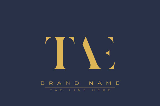 TAE abstract letter logo design. This logo is designed by three abstract letters.