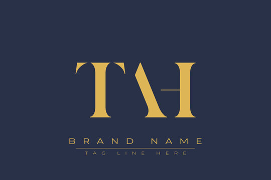 TAH abstract letter logo design. This logo is designed by three abstract letters.