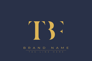 TBF abstract letter logo design. This logo is designed by three abstract letters.