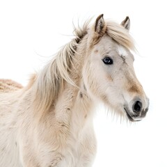 white horse isolated on white