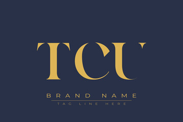 TCU abstract letter logo design. This logo is designed by three abstract letters.