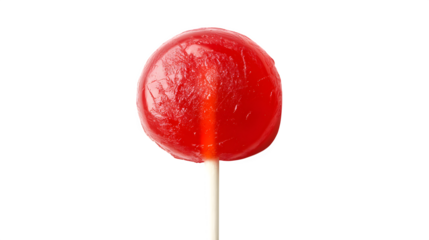 Red lollipop on a white background