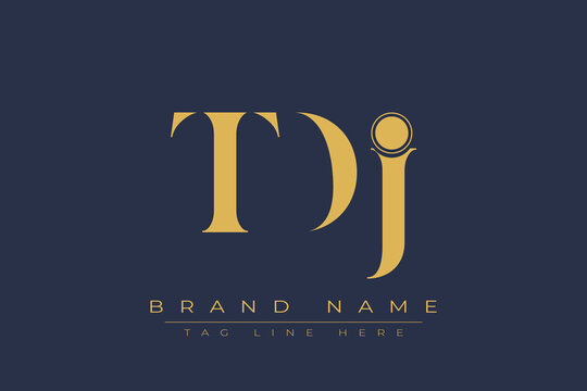 TDJ abstract letter logo design. This logo is designed by three abstract letters.