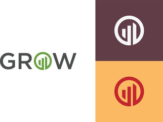 Modern growth logo design wordmark. Abstract arrow shapes logo design in letter o arrow vector illustration. Symbol, icon, creative.
