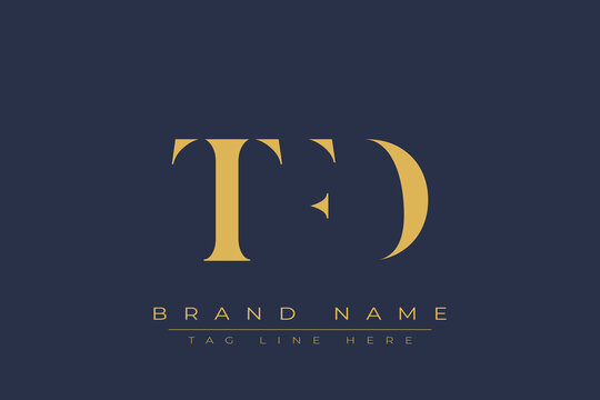 TFD abstract letter logo design. This logo is designed by three abstract letters.