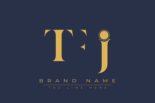TFJ abstract letter logo design. This logo is designed by three abstract letters.