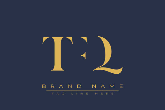 TFQ abstract letter logo design. This logo is designed by three abstract letters.
