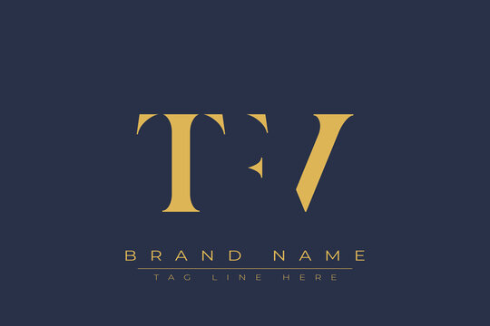TFV abstract letter logo design. This logo is designed by three abstract letters.