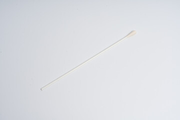 Medical syringe with needle isolated on white background