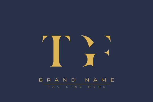 TGF abstract letter logo design. This logo is designed by three abstract letters.