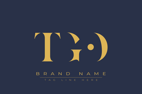 TGO abstract letter logo design. This logo is designed by three abstract letters.