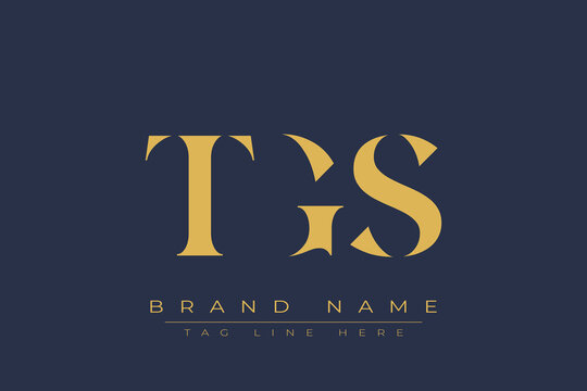 TGS abstract letter logo design. This logo is designed by three abstract letters.