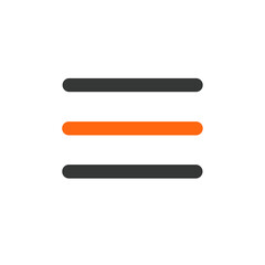 Obraz premium Hamburger menu icon design in a minimalist style 