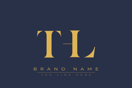 THL abstract letter logo design. This logo is designed by three abstract letters.
