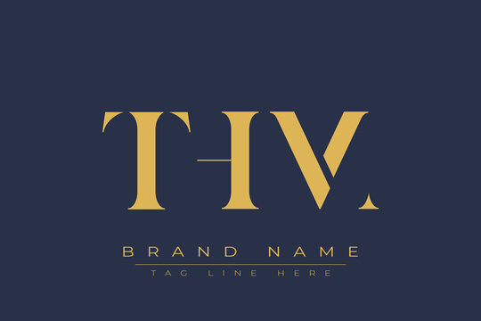 THM abstract letter logo design. This logo is designed by three abstract letters.