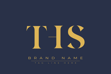 THS abstract letter logo design. This logo is designed by three abstract letters.