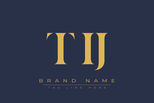 TIJ abstract letter logo design. This logo is designed by three abstract letters.