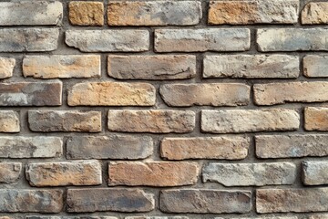 Fototapeta premium A horizontal shot of a modern brick wall, ideal for use as a pattern or background in design work.
