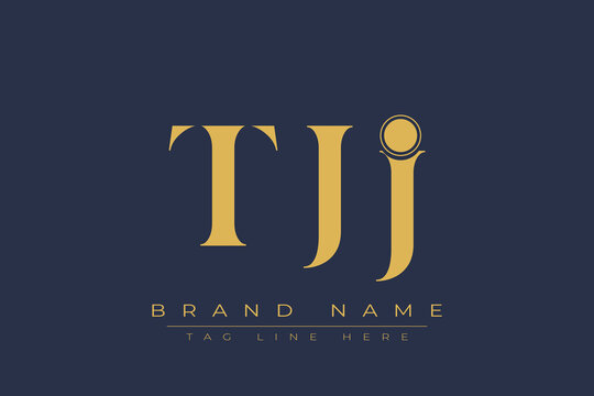 TJJ abstract letter logo design. This logo is designed by three abstract letters.