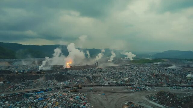 burning waste global pollution video
