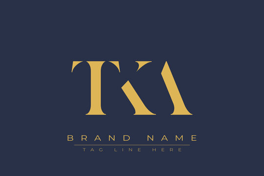 TKA abstract letter logo design. This logo is designed by three abstract letters.