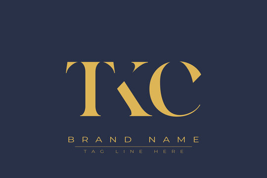 TKC abstract letter logo design. This logo is designed by three abstract letters.
