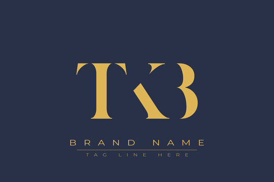 TKB abstract letter logo design. This logo is designed by three abstract letters.