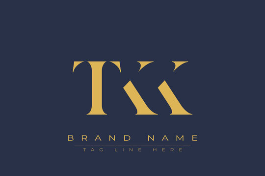 TKK abstract letter logo design. This logo is designed by three abstract letters.