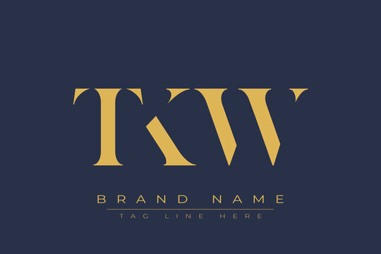 TKW abstract letter logo design. This logo is designed by three abstract letters.