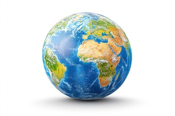 earth globe on white background