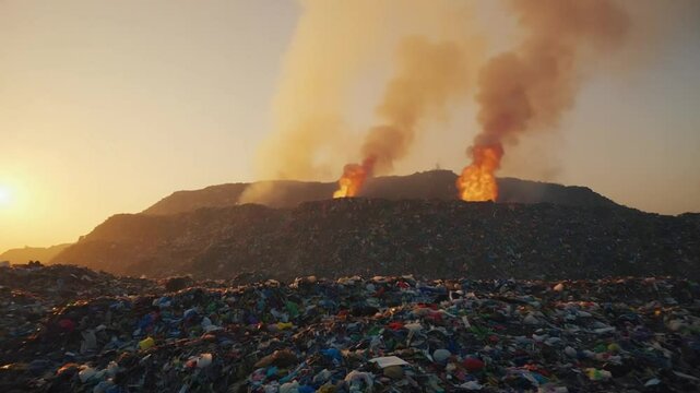 burning waste global pollution video