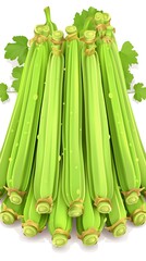 Fototapeta premium Pile of Celery Stalks