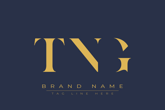 TNG abstract letter logo design. This logo is designed by three abstract letters.