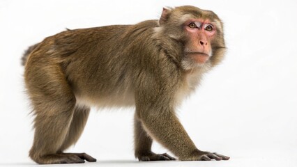 Obraz premium formosan rock macaque isolated on white background