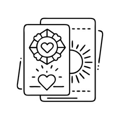 affirmation cards icon, affirmation cards line art - simple line art of affirmation cards, perfect for affirmation cards logos and icons