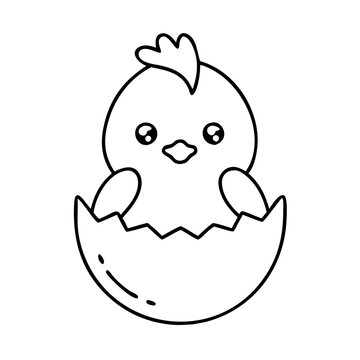 recommend clip art: baby chick icon, baby chick line art - simple line art of baby chick, perfect for baby chick logos and icons