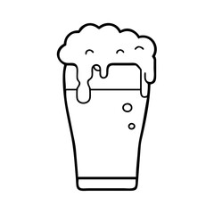 beer pint icon, beer pint line art - simple line art of beer pint, perfect for beer pint logos and icons