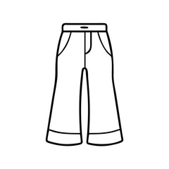 bell bottom trousers icon, bell bottom trousers line art - simple line art of bell bottom trousers, perfect for bell bottom trousers logos and icons