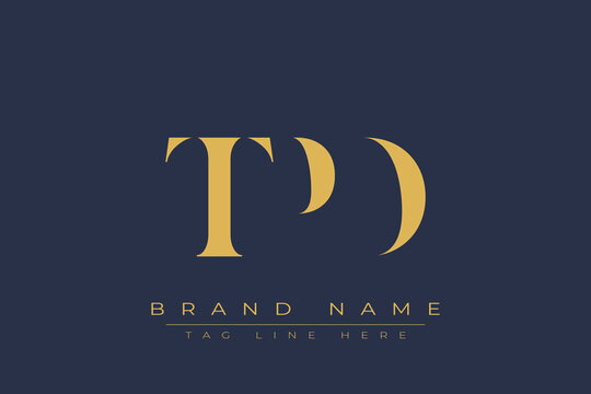 TPD abstract letter logo design. This logo is designed by three abstract letters.