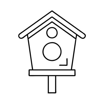 recommend clip art: birdhouse icon, birdhouse line art - simple line art of birdhouse, perfect for birdhouse logos and icons