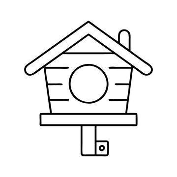 recommend clip art: birdhouse icon, birdhouse line art - simple line art of birdhouse, perfect for birdhouse logos and icons