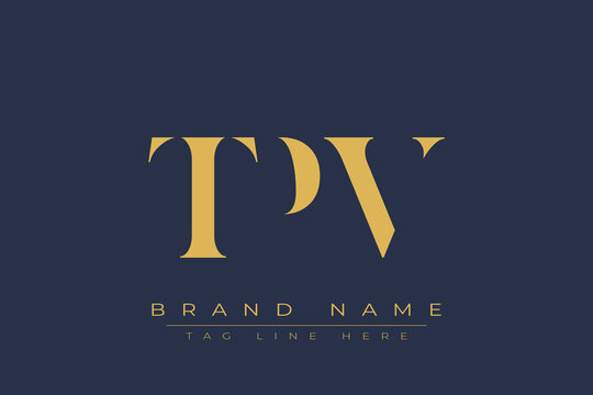 TPV abstract letter logo design. This logo is designed by three abstract letters.