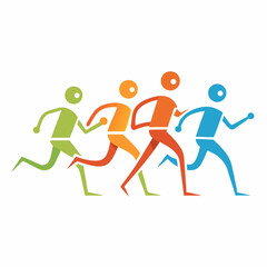 running man and woman