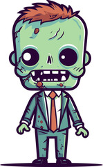 Walking Zombie with Twisted Mouth Zombie with Rotting Teeth PNG