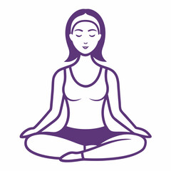 yoga girl vector