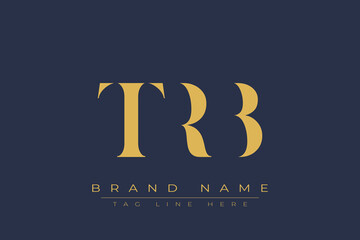 TRB abstract letter logo design. This logo is designed by three abstract letters.